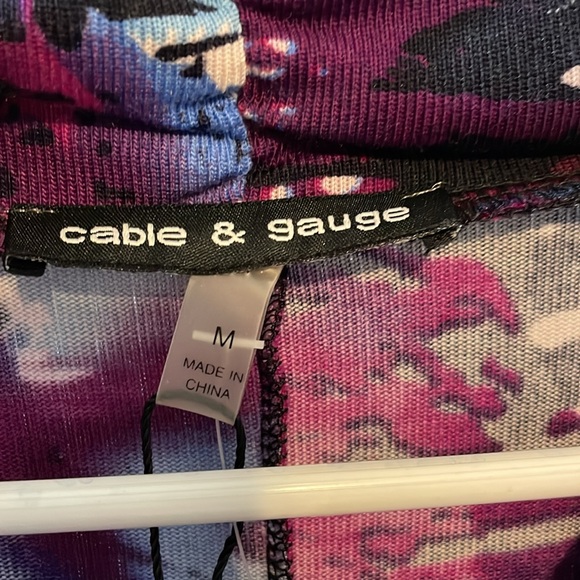 NWT Cable and Gauge pullover blouse multicolor galaxy colors size medium - Picture 2 of 5